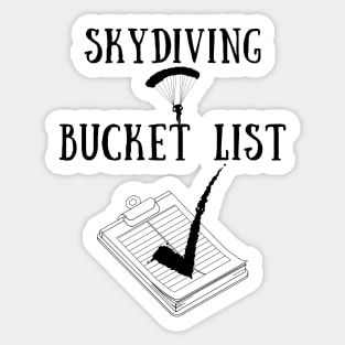 Skydiving bucket list Sticker